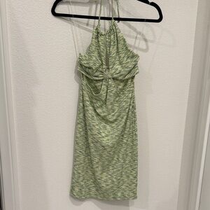 Green Halter Neck Dress